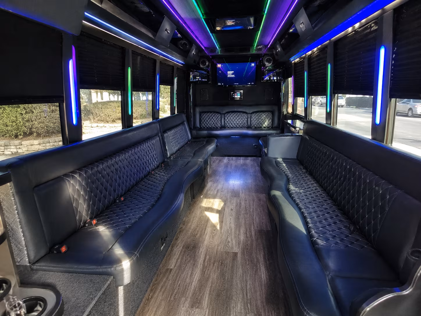 daly city 15 passenger party bus interior