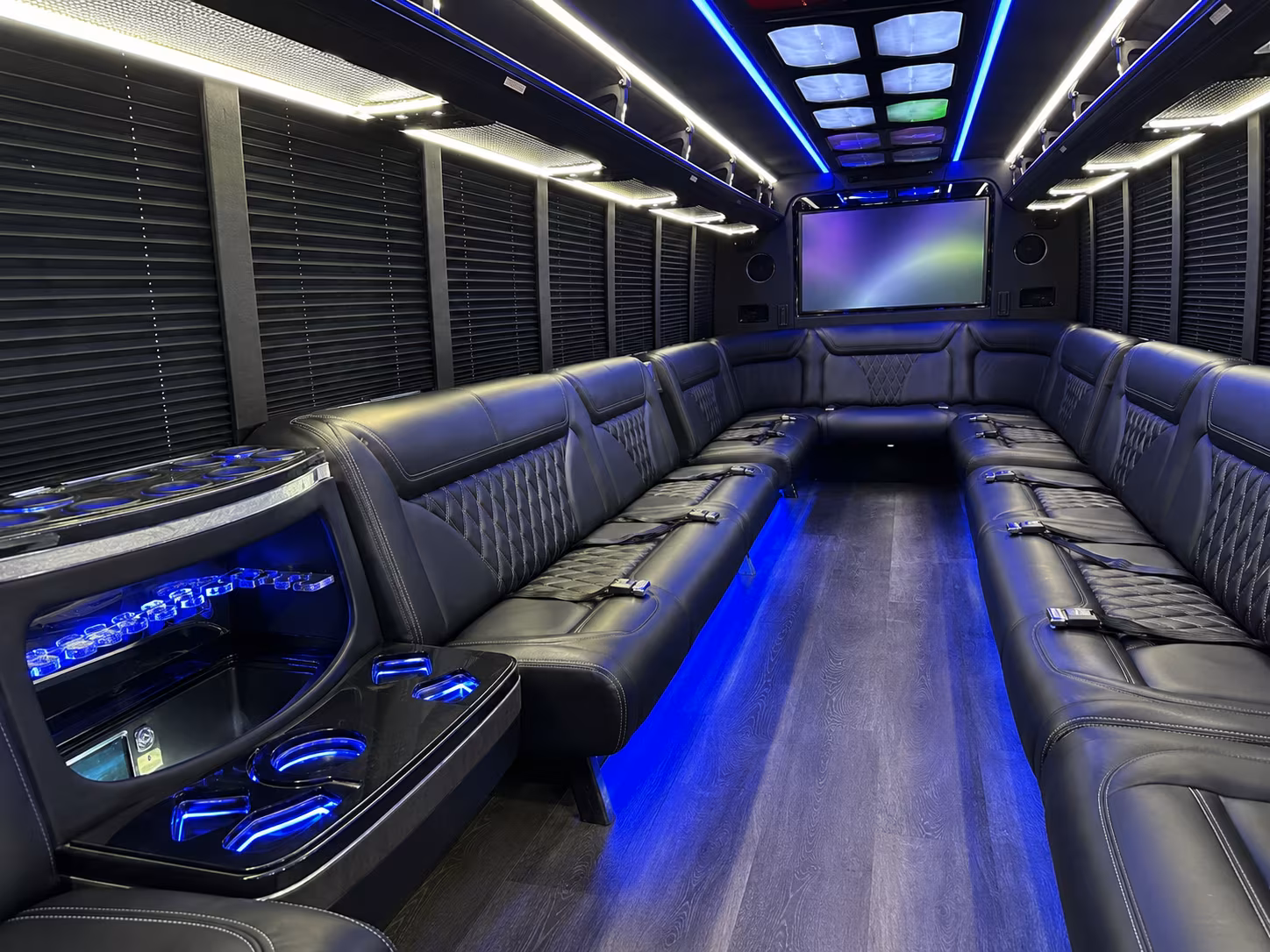 daly city 20 passenger party bus inside
