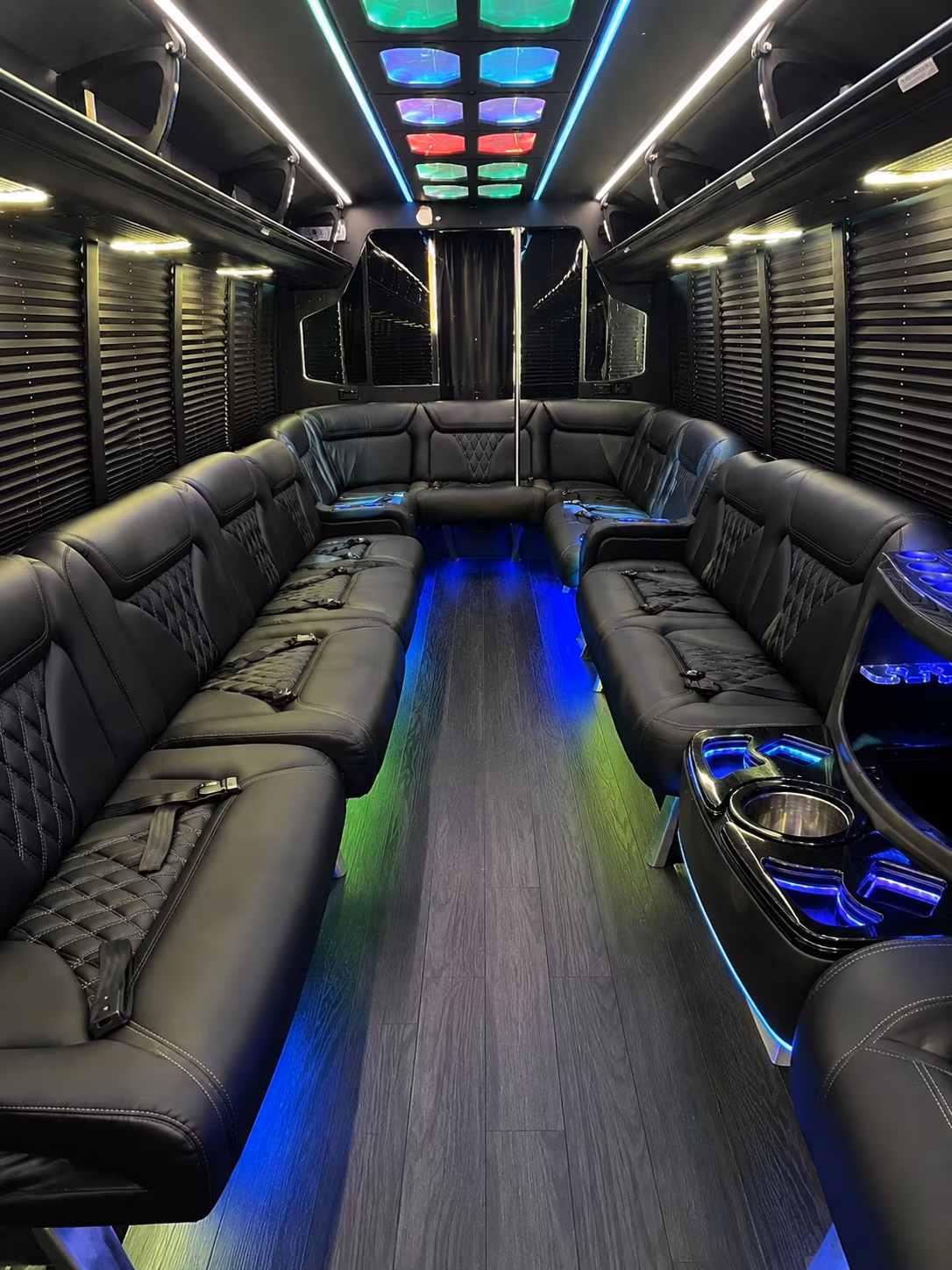 daly city 20 passenger party bus interior