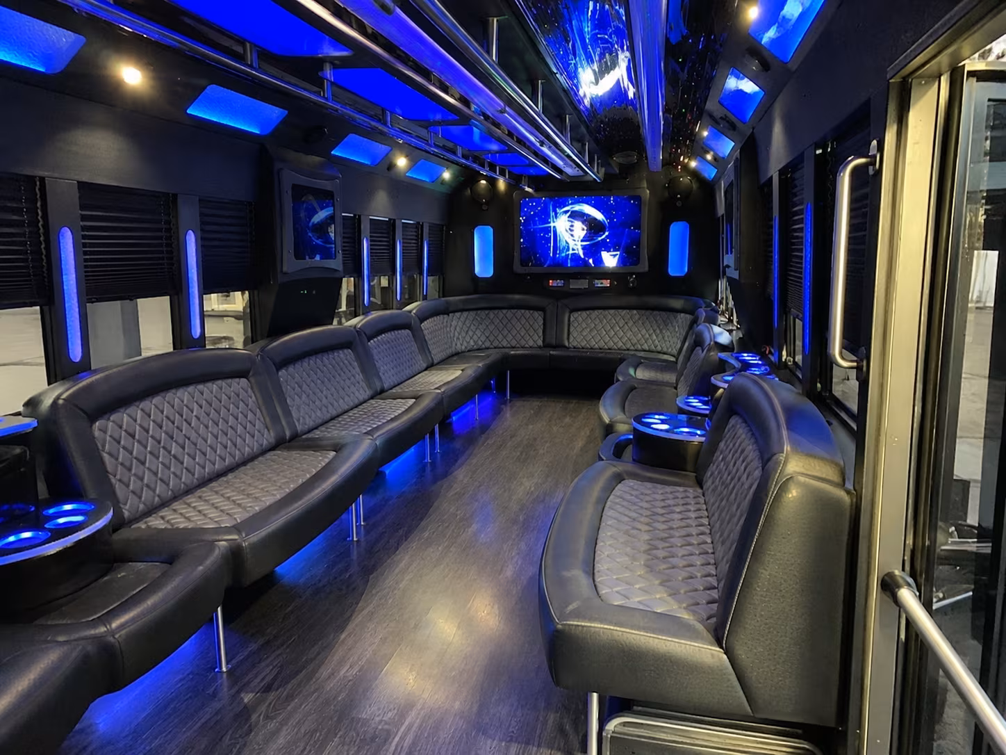 daly city 28 passenger party bus interior
