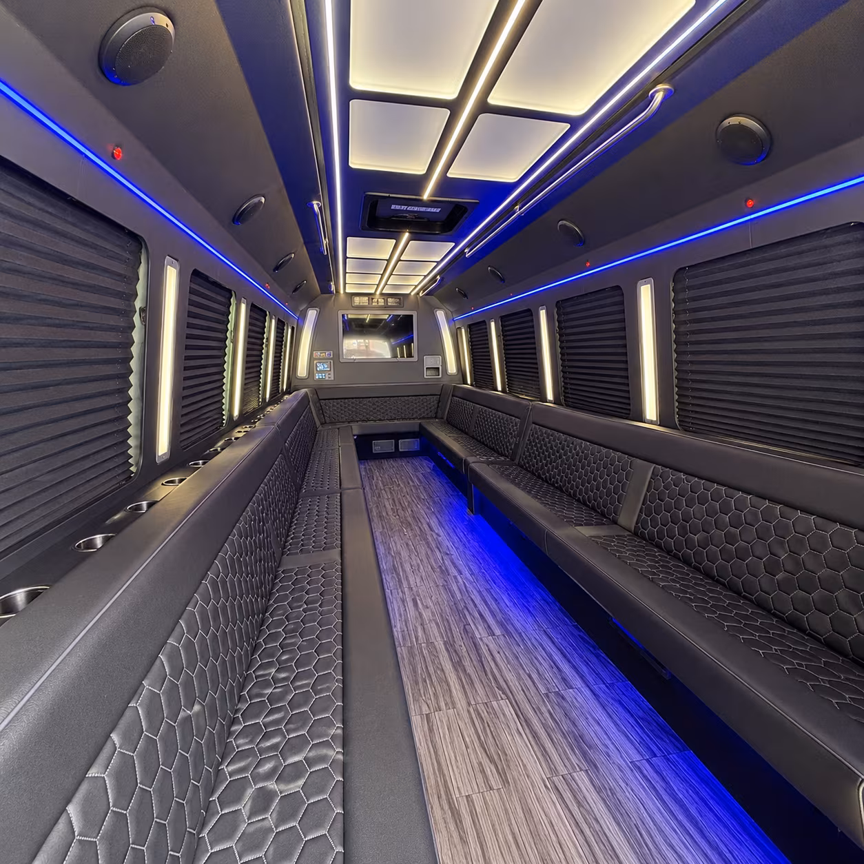 daly city 30 passenger party bus interior