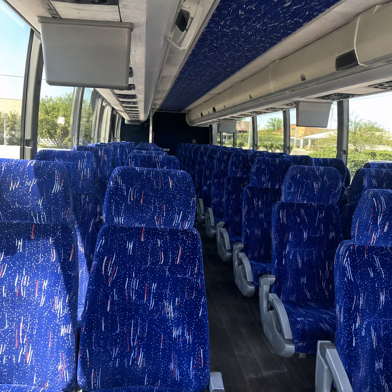 daly city 56 passenger charter bus inside